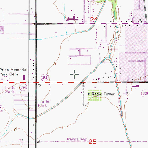 Topographic Map of Saint Luke - Simpson United Methodist Church, LA