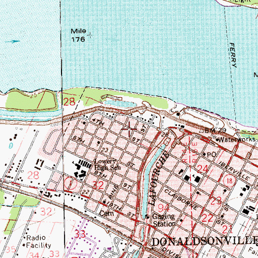 Topographic Map of Saint Luke African Methodist Episcopal Church, LA
