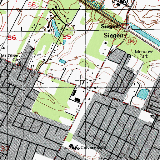 Topographic Map of Saint Margaret's Episcopal Church, LA
