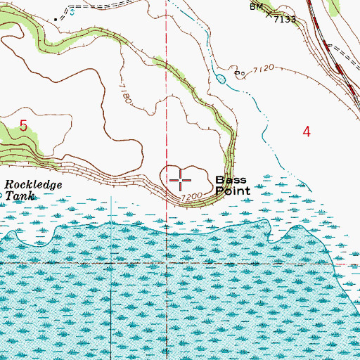 Topographic Map of Bass Point, AZ