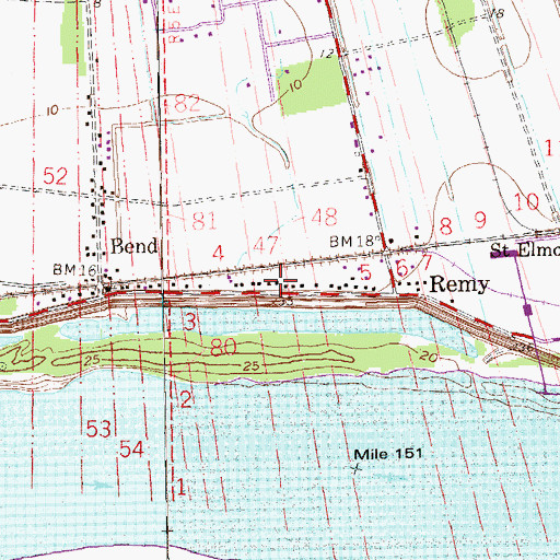 Topographic Map of Saint Matthew Baptist Church, LA