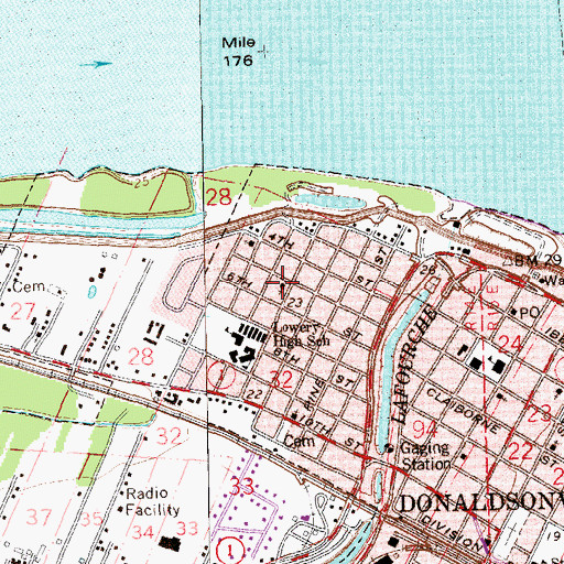 Topographic Map of Saint Matthews Missionary Baptist Church, LA