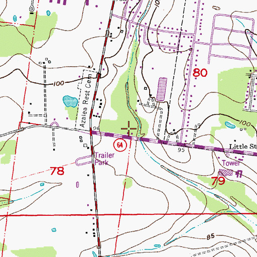 Topographic Map of Saint Patricks Episcopal Church, LA