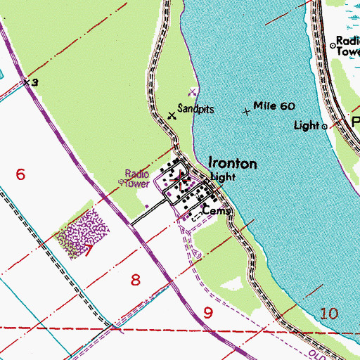 Topographic Map of Saint Pauls Baptist Church, LA