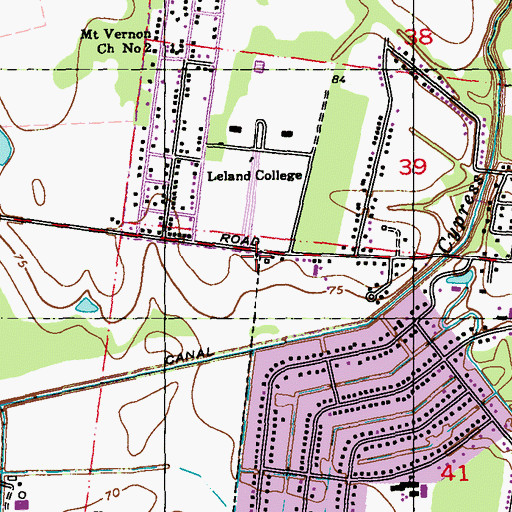 Topographic Map of Saint Pauls Free Baptist Church, LA