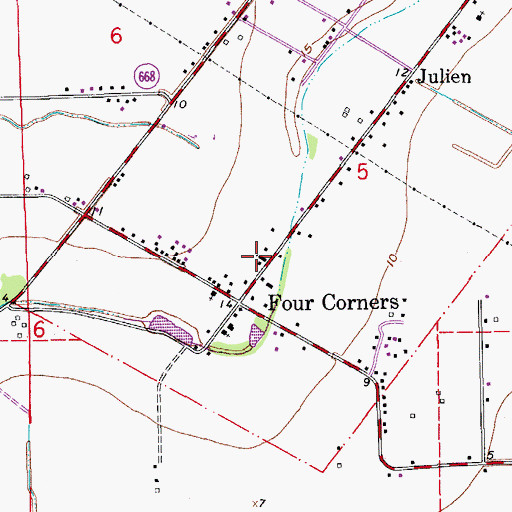 Topographic Map of Saint Peter the Apostle Church, LA