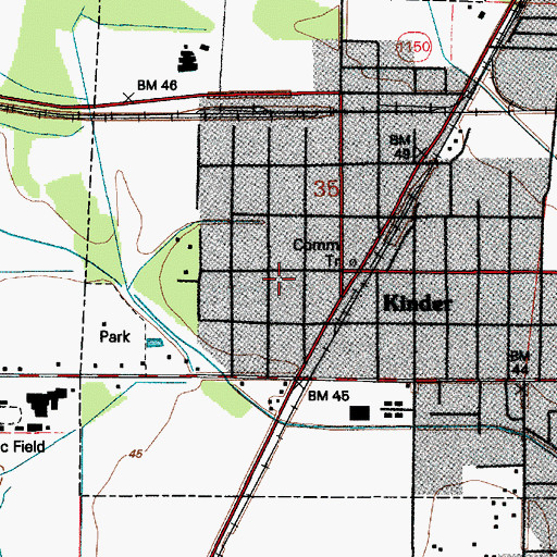 Topographic Map of Saint Philip Neri Church, LA