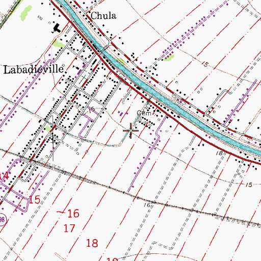 Topographic Map of Saint Phillip Baptist Church, LA