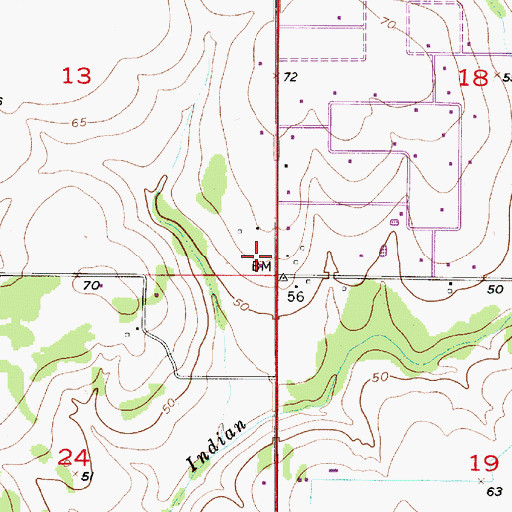 Topographic Map of Saint Pius X Catholic Church, LA