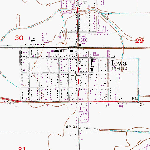 Topographic Map of Saint Raphael Church, LA