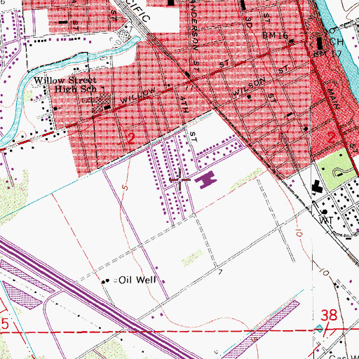 Topographic Map of Saint Stephen Baptist Church, LA