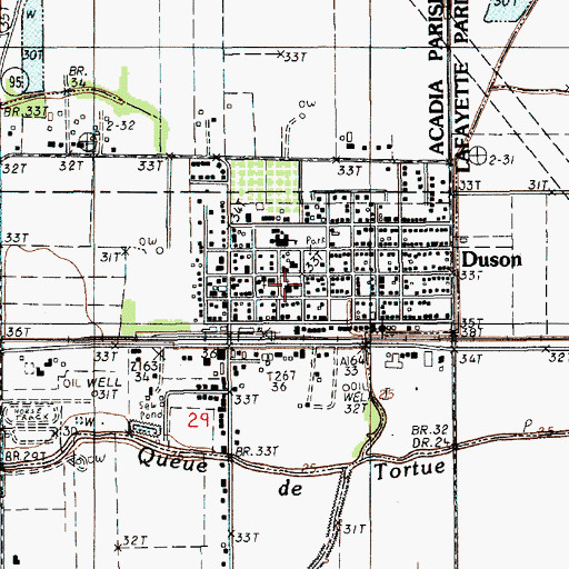 Topographic Map of Saint Theresas Church, LA