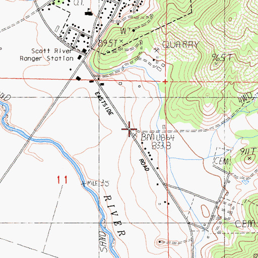 Topographic Map of Fort Jones Historic Marker, CA