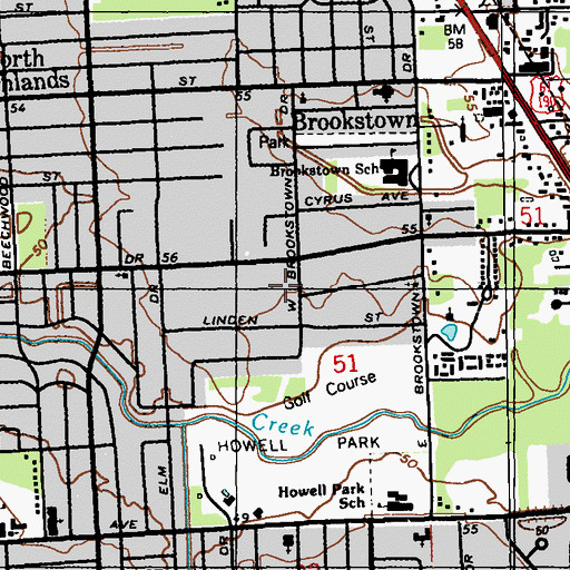 Topographic Map of Salvation Army, LA