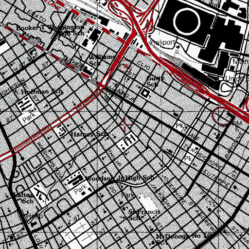Topographic Map of Second Morning Star Baptist Church, LA