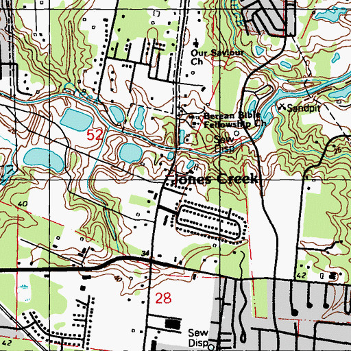 Topographic Map of Seventh Day Adventist Church, LA