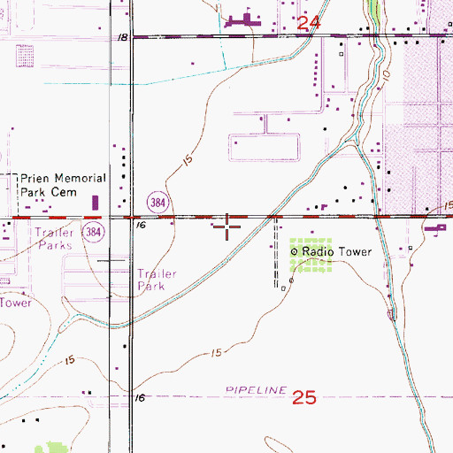 Topographic Map of Seventh Day Adventist Church, LA