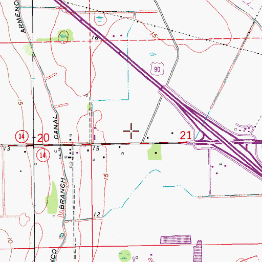 Topographic Map of Seventh Day Adventist Church, LA