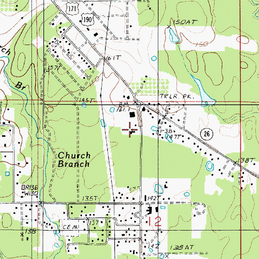 Topographic Map of Seventh Day Adventist Church, LA