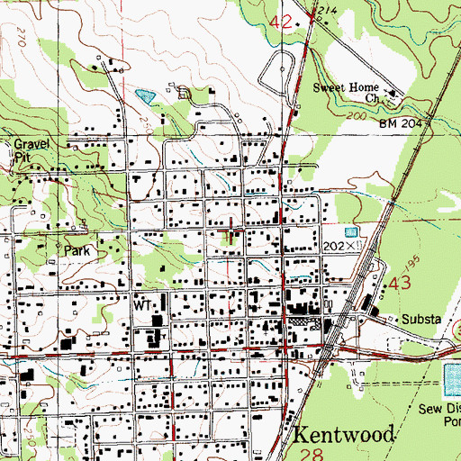 Topographic Map of Shiloh Baptist Church, LA
