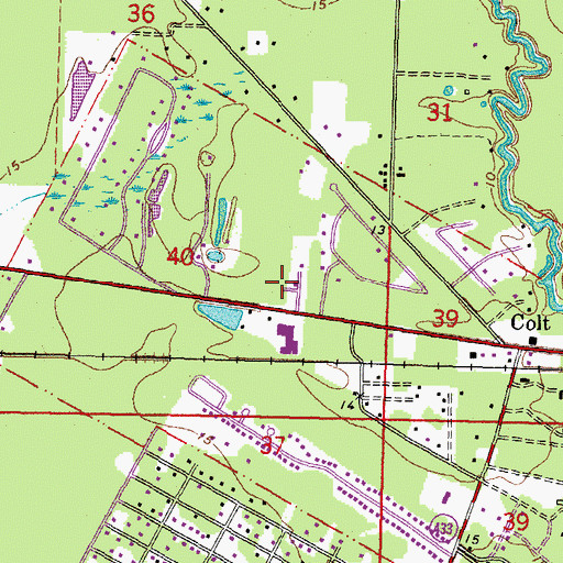 Topographic Map of Slidell Seventh Day Adventist Church, LA