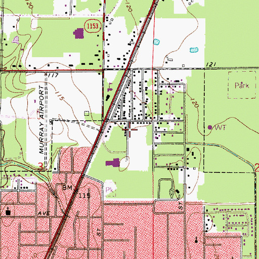 Topographic Map of Solid Rock Church of God, LA