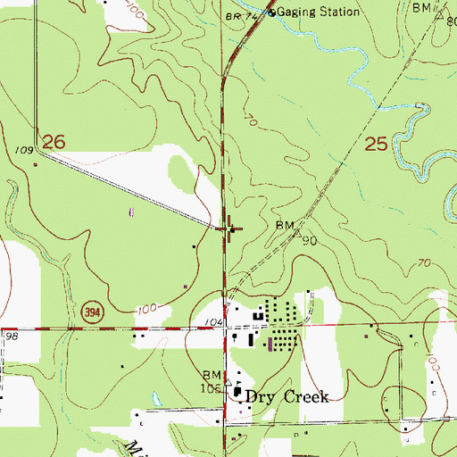 Topographic Map of Souls Harbour Pentecostal Church, LA