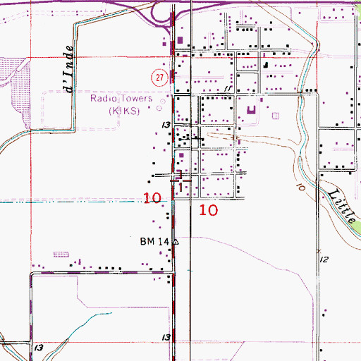 Topographic Map of Southside Assembly of God Church, LA