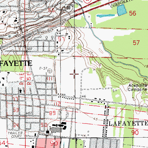 Topographic Map of Spirit of Liberty Christian Fellowship Church, LA