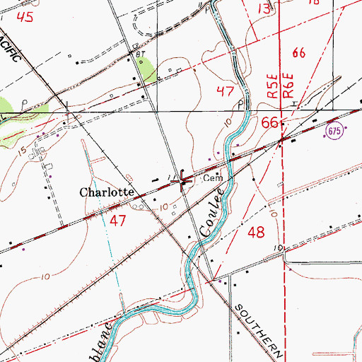 Topographic Map of Star Temple Baptist Church, LA