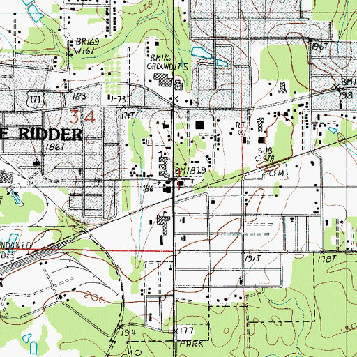 Topographic Map of Starlight Missionary Baptist Church, LA