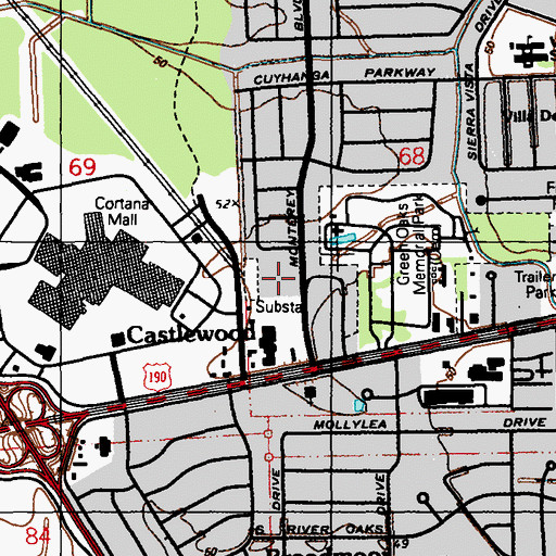 Topographic Map of Tam Bao Temple, LA