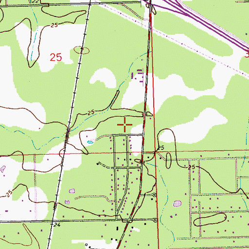 Topographic Map of Tammany Oaks Church of Christ, LA