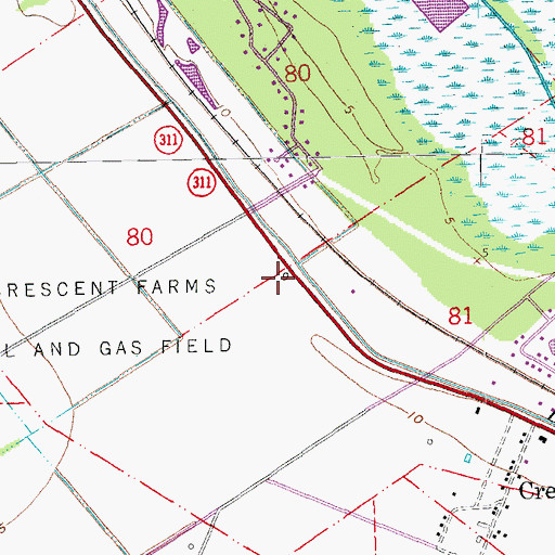 Topographic Map of The Church of Jesus Christ of Latter Day Saints, LA
