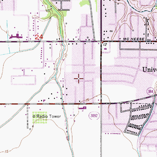 Topographic Map of The Church of Jesus Christ of Latter Day Saints, LA