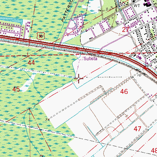 Topographic Map of The Church of Jesus Christ of Latter Day Saints, LA