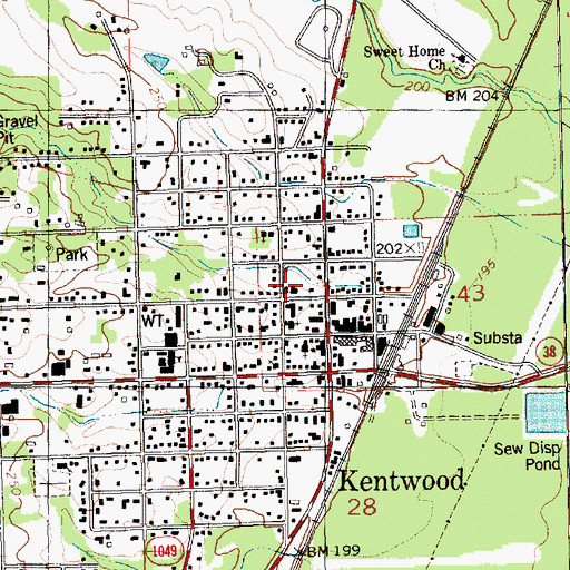 Topographic Map of The Lighthouse Church, LA