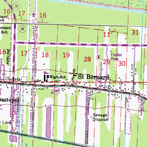 Topographic Map of Third Missionary Baptist Church, LA