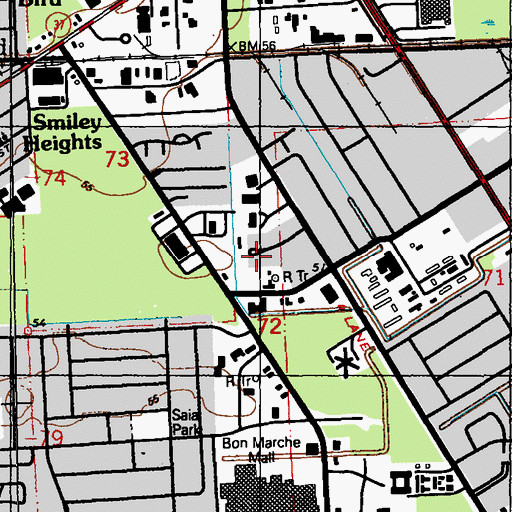 Topographic Map of Tree of Life Ministry, LA