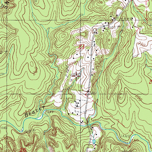 Topographic Map of Trinity Baptist Church, LA