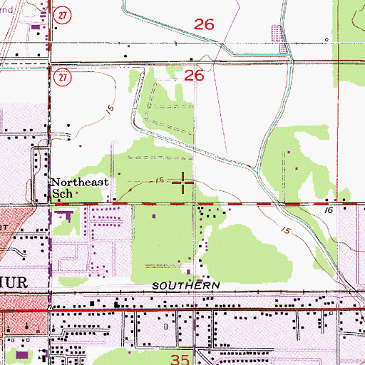 Topographic Map of Trinity Baptist Church, LA