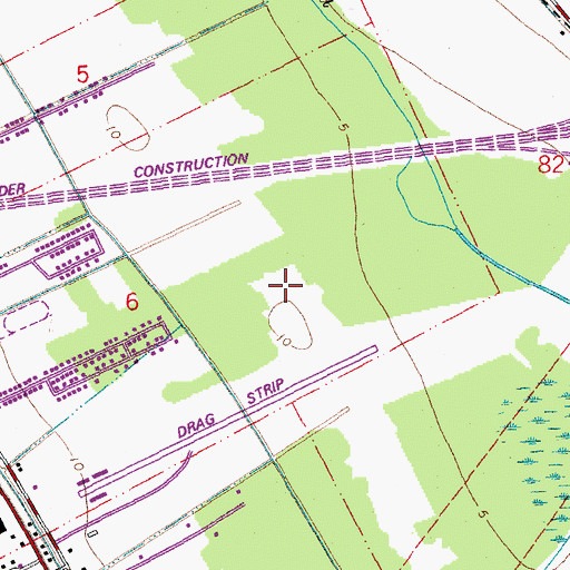 Topographic Map of Trinity Bible Church, LA