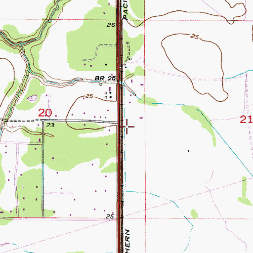 Topographic Map of Trinity Church of Nazarene, LA