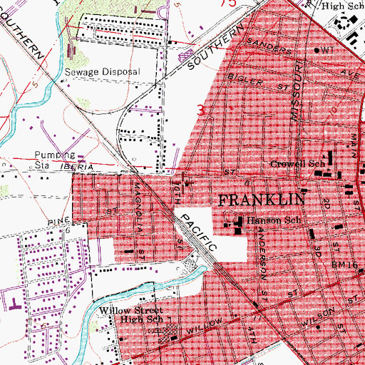 Topographic Map of Triumph Baptist Church, LA