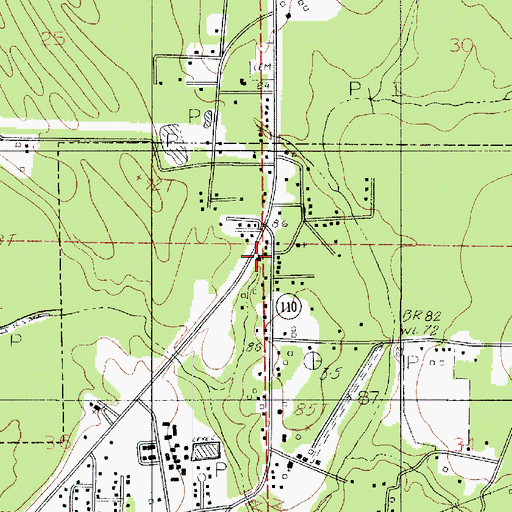Topographic Map of True Light Baptist Church, LA