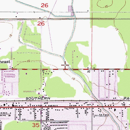 Topographic Map of Truth Apostolic Church, LA
