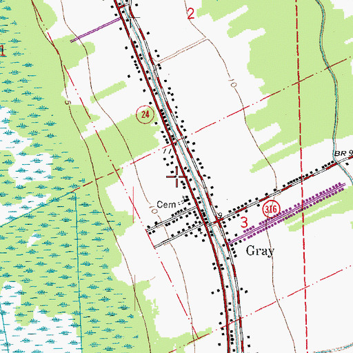 Topographic Map of Truth Community Church, LA