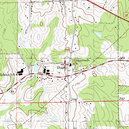 Topographic Map of Turner Chapel African Methodist Episcopal Church, LA