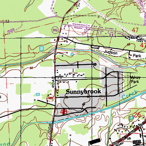 Topographic Map of United Christian Faith Ministries, LA