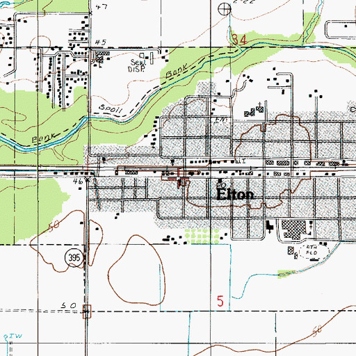 Topographic Map of United Pentecostal Church, LA